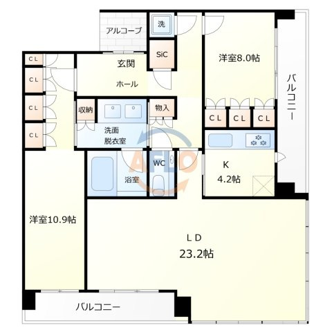 グラングリーン大阪THE NORTH RESIDENCE　扇町小学校の間取り|グラングリーン大阪THE NORTH RESIDENCE　間取り