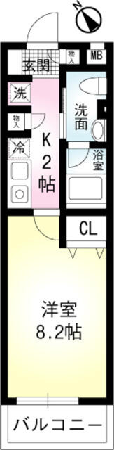ミリアビタＮＯ．１１の間取り
