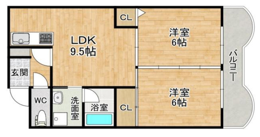 ロイヤルハイツ新北野Ⅱの間取り