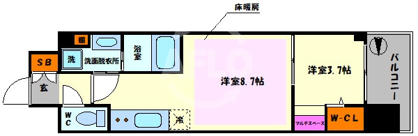 アーバネックス難波WESTの間取り|アーバネックス難波WEST　間取り