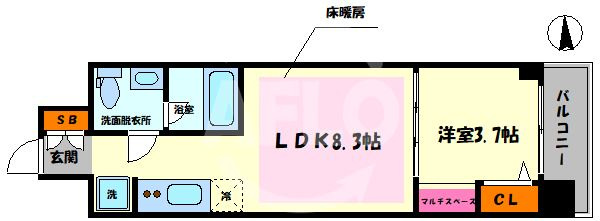 アーバネックス難波WESTの間取り|アーバネックス難波WEST　間取り