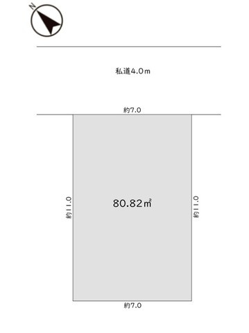 東松山市市ノ川　売地の土地図