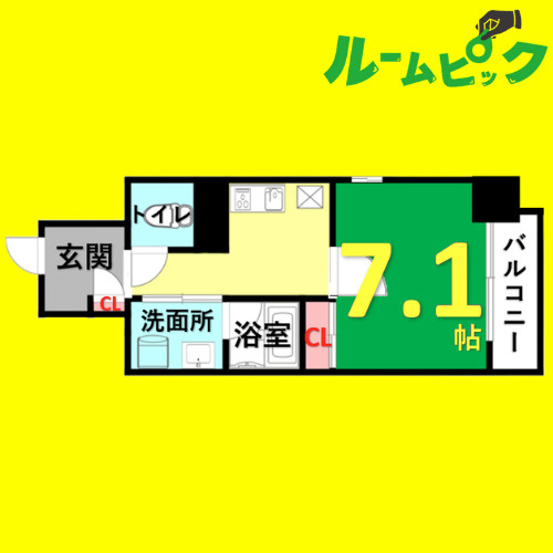 カルマート　名古屋市賃貸　仲介手数料無料の間取り