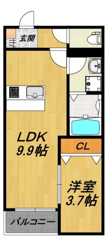 LE COCON稲沢Ⅴ【当社オーナー物件】の間取り