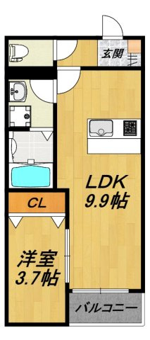LE COCON稲沢Ⅴ【当社オーナー物件】の間取り