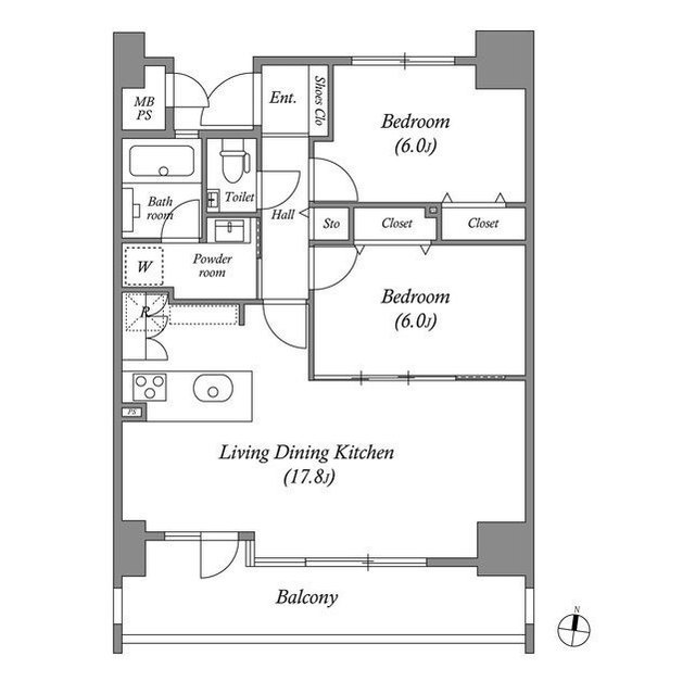 茶屋ヶ坂ライズの間取り