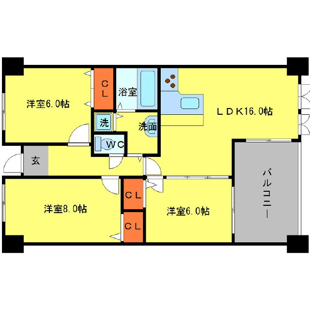 サンライズ緑丘の間取り