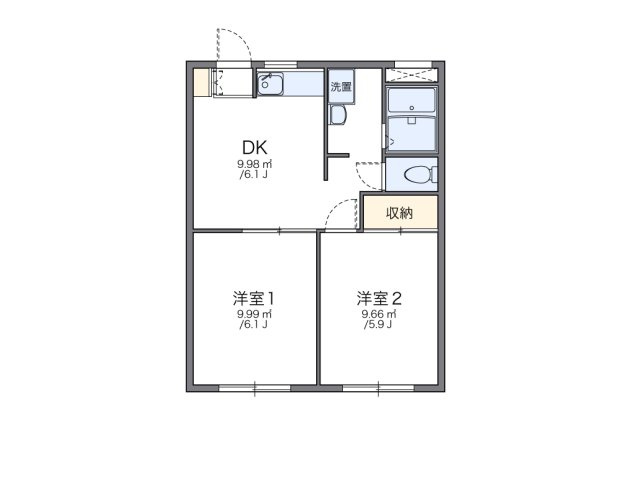 レオパレスサカエⅠの間取り