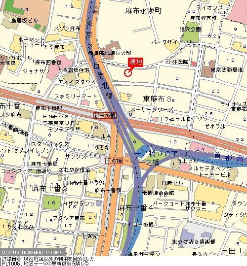 プレール東麻布の地図
