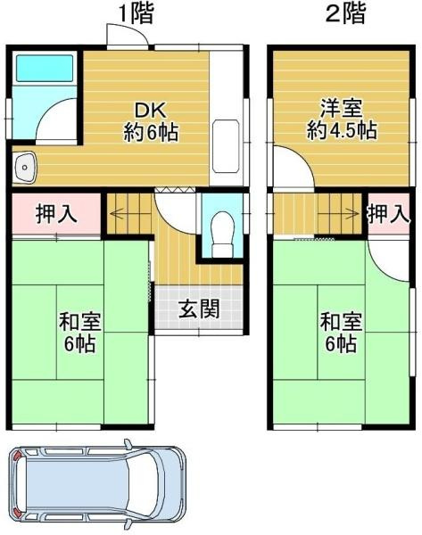 岩出市森　中古戸建の間取り