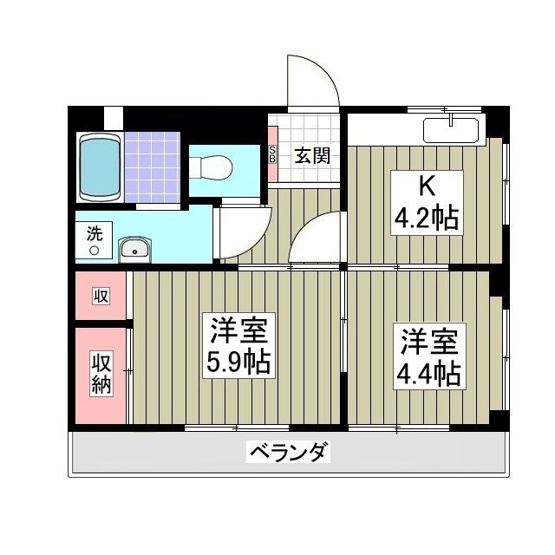 【間取り】 | ニューフォレスト（旧木下コーポ）