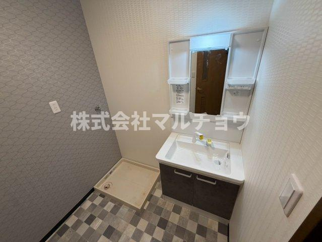大和マンションの洗面所|忙しい朝には欠かせない洗面所です
