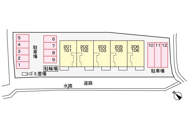 エスペランサ妻鳥の駐車場