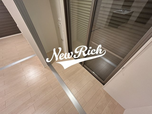 伊勢崎市上諏訪町のアパートのバルコニー