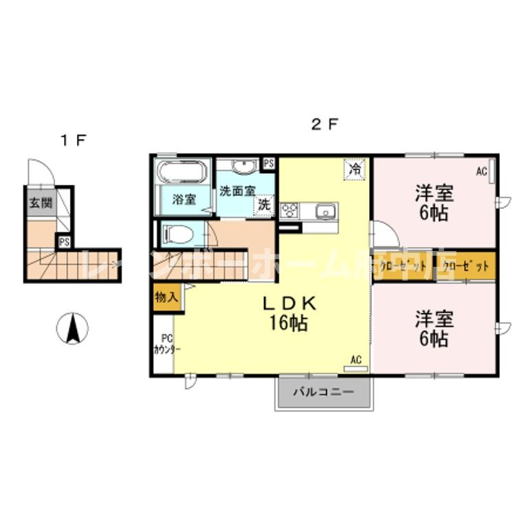 クレール　A棟の間取り