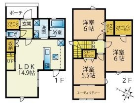 福岡市博多区東光寺町１丁目の一戸建ての間取り|間取り図