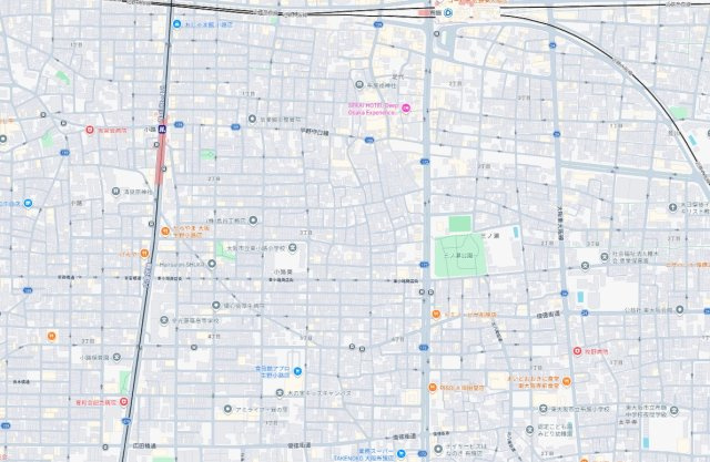 東大阪市足代南　新築一戸建ての地図