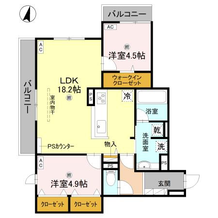 D-residence古曽部町の間取り