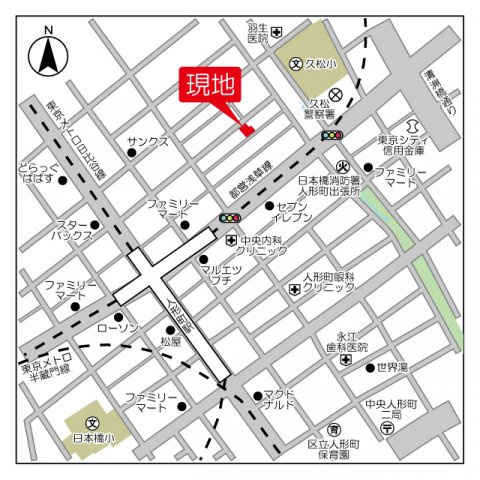ルココン人形町の地図