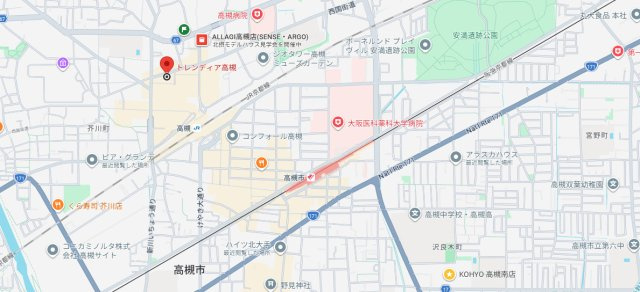 トレンディア高槻の地図