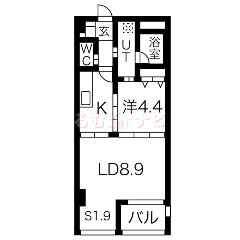 福岡市南区塩原１丁目の賃貸マンションの間取り