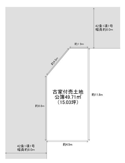 大阪市北区中津3丁目の区画図