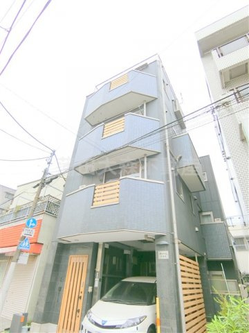 Haginaka(ハギナカ壱番館の外観|2010年11月築　鉄骨造地上4階建て総戸数4戸の人気賃貸マンション
東京都大田区萩中3丁目京急空港線大鳥居駅徒歩4分、糀谷駅徒歩13分の立地