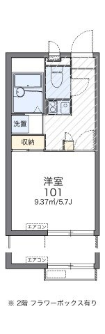 レオパレスJGraceみらいの間取り|画像2