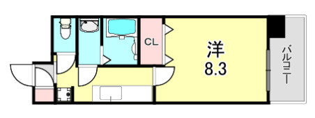メルクリオール難波の間取り