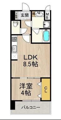 スプランディッド難波SOUTHの間取り