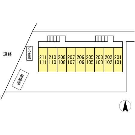サンアベニュー国立の区画図