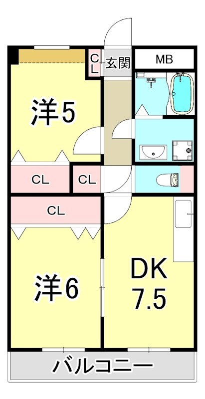 パールハイツ荒田の間取り