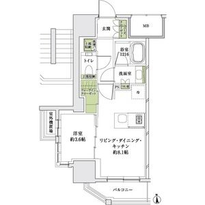 ザ・パークハビオ同心プレイスの間取り