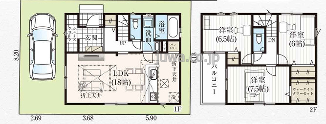 【新築分譲住宅】川越市藤間15期の間取り