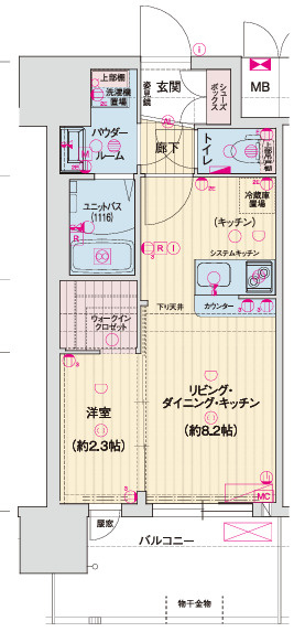 ソルテラス神戸ハーバーランドＡＲＣＯの間取り