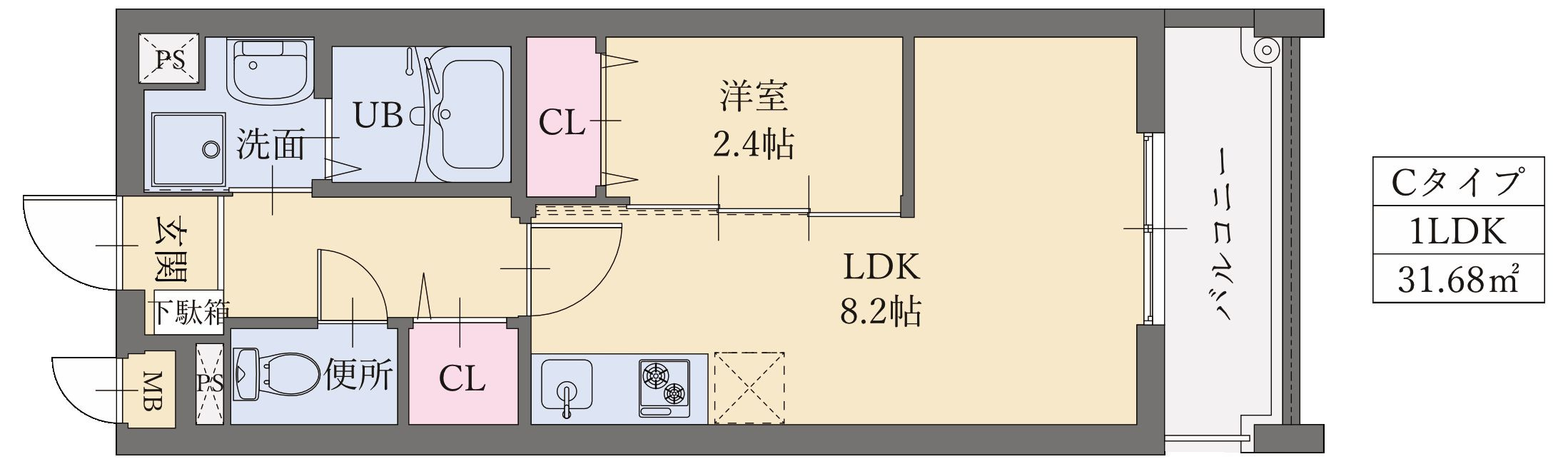LIFEFIELD諸岡の間取り