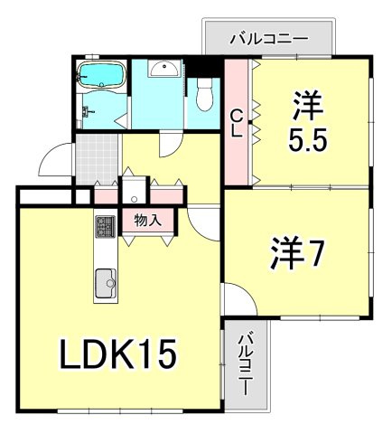 夙川アネックスⅢの間取り