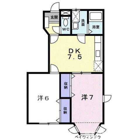 【間取り】 | コーポリバーサイドⅡ