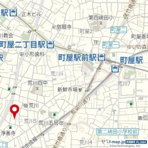 【地図】Ｋｍｓ　ｃｏｙｏ西日暮里 