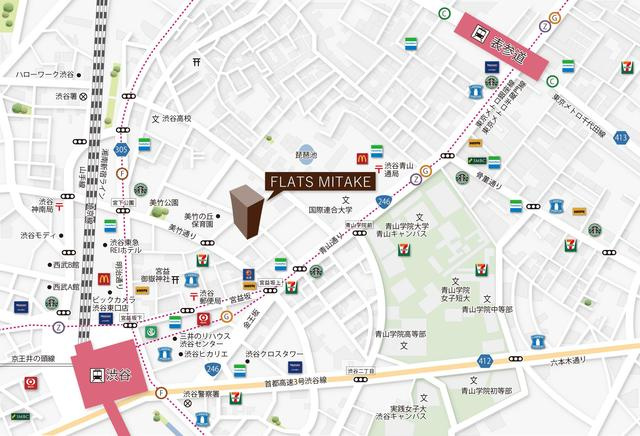 ＦＬＡＴＳ　ＭＩＴＡＫＥの地図