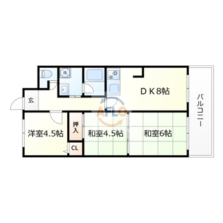【間取り】 | ハイロイヤル夕陽ヶ丘 | ハイロイヤル夕陽ヶ丘　間取り