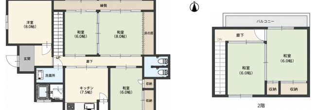【間取り】 | 久喜市栗橋北1丁目　中古戸建