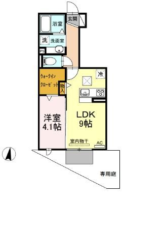 アムール二本松 Aの間取り