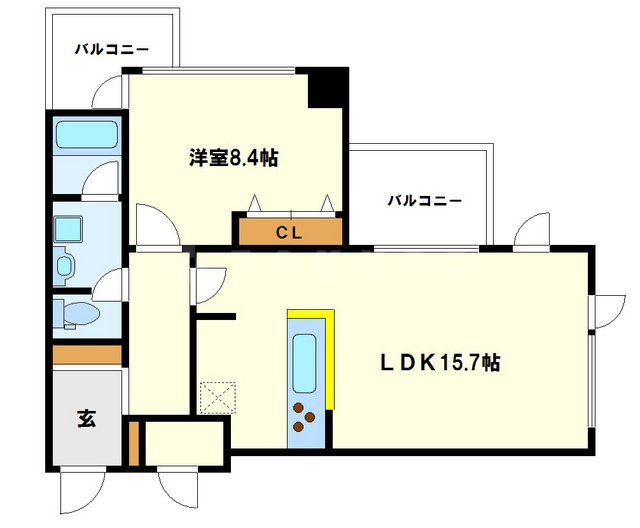 クロスレジデンス大阪新町　堀江小学校区の間取り|ベルファース大阪新町　間取り