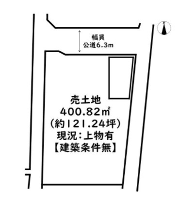 姫路市四郷町明田の売地の土地図