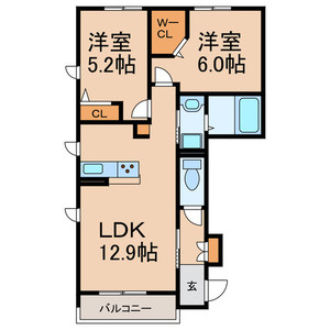 【間取り】 | メゾン幕張　Ａ | 間取りです。