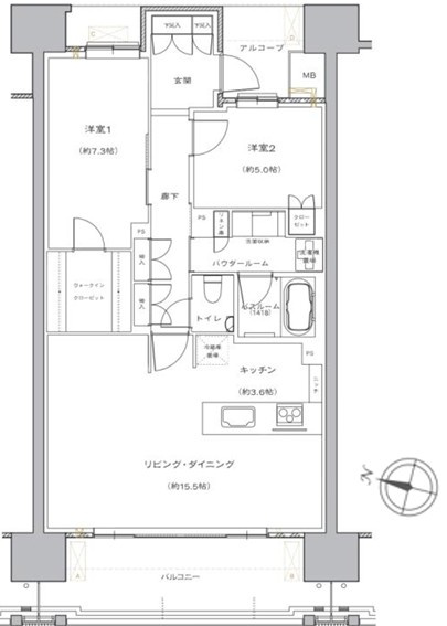 プレミスト仙台西公園の間取り
