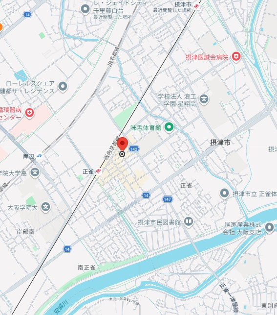 ヴェール摂津の地図