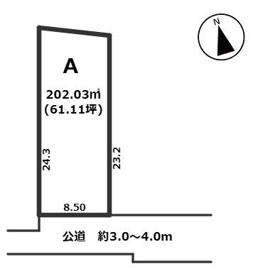 高浜市青木町　売地　Aの土地図