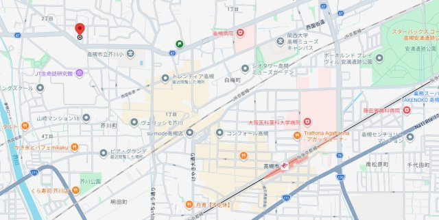 リベラルヒルズ真上の地図